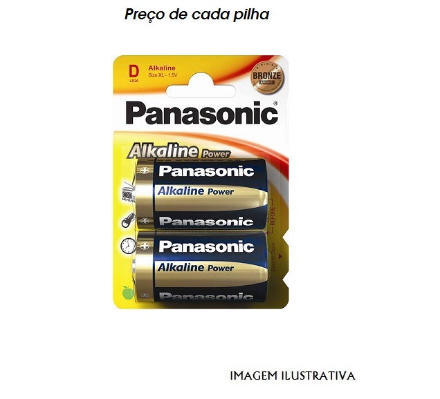 Pilha AA 1,5V LR6 Panasonic Alcalina