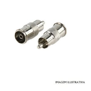 O62 FICHA RCA MACHO/COAXIAL TV FEMEA