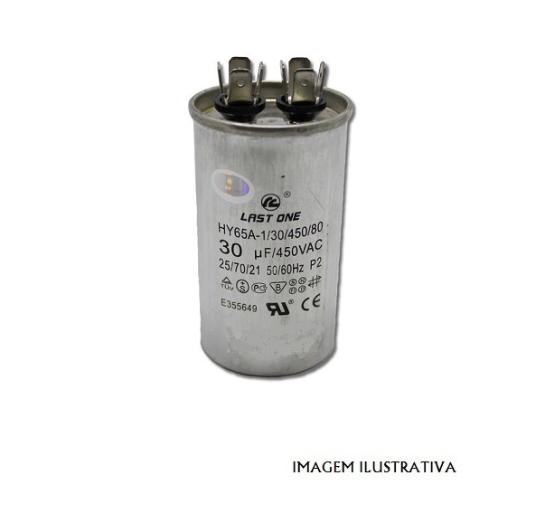 12AG6030 CONDENSADOR AR CONDICIONADO 30MF 450V - 45 x 80 mm