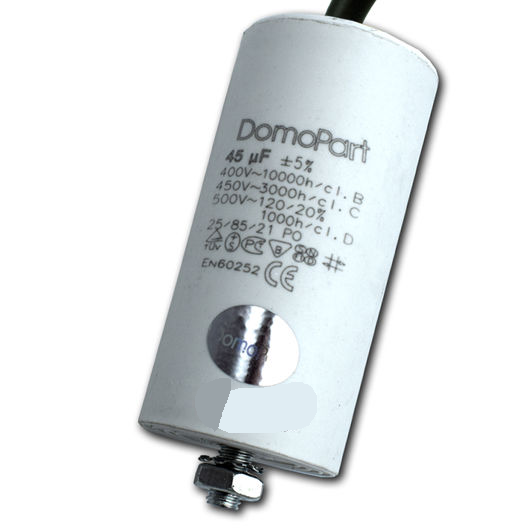 CA45MF450VC CONDENSADOR ARRANQUE 45MF-450V COM CABO