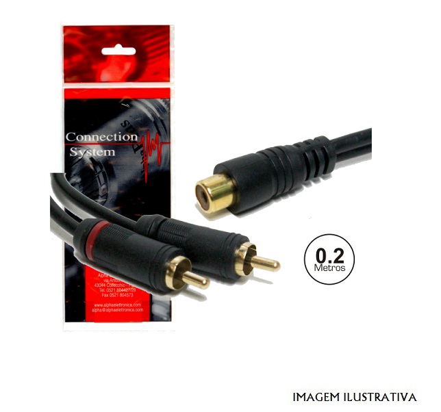 17-085B CABO 2-RCA MACHO / RCA FÊMEA 0.2M