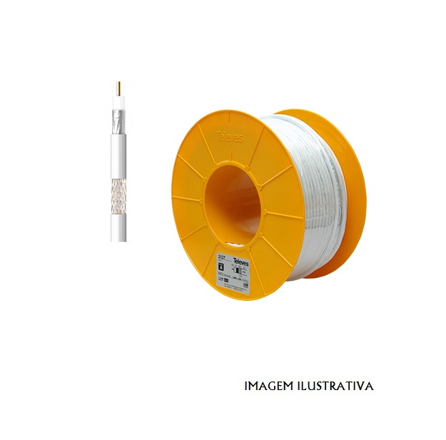 2127 Bobine 100mts cabo coaxial Televes Ited T100 6mm