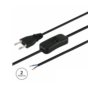 CBP2P Cabo preto com banana de passagem , com 2m