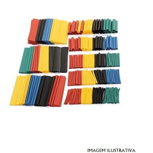 250073 KIT 328 MANGAS TERMORETRACTEIS 2:1 5 CORES VARIAS MEDIDAS