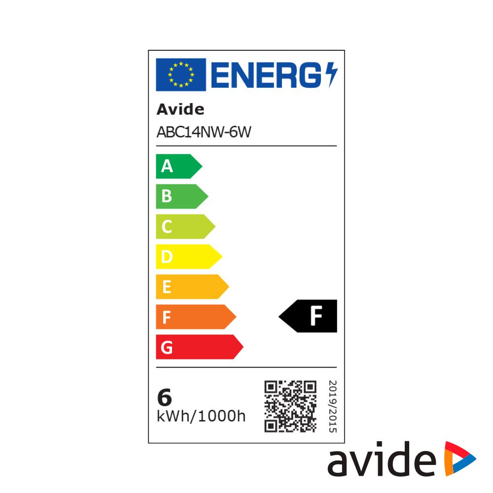 285169 Lâmpada LED E14 formato vela 6W 4000K 570lm AVIDE - Image 2
