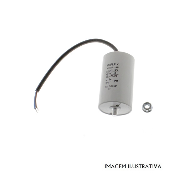 312499 Condensador p/ Motores 35uF-450V, 50x83mm, c/ cabo