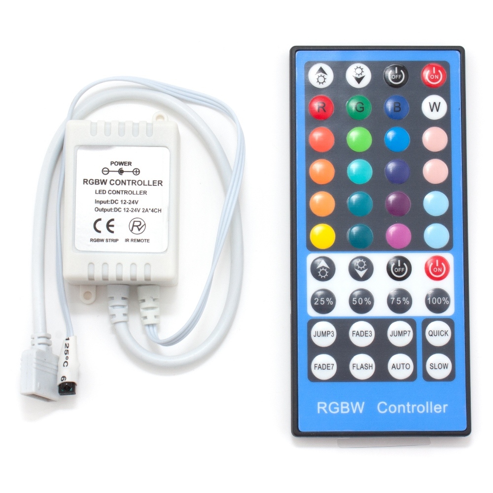 312576 Controlador para fitas de LED RGBW por IR com 40 teclas