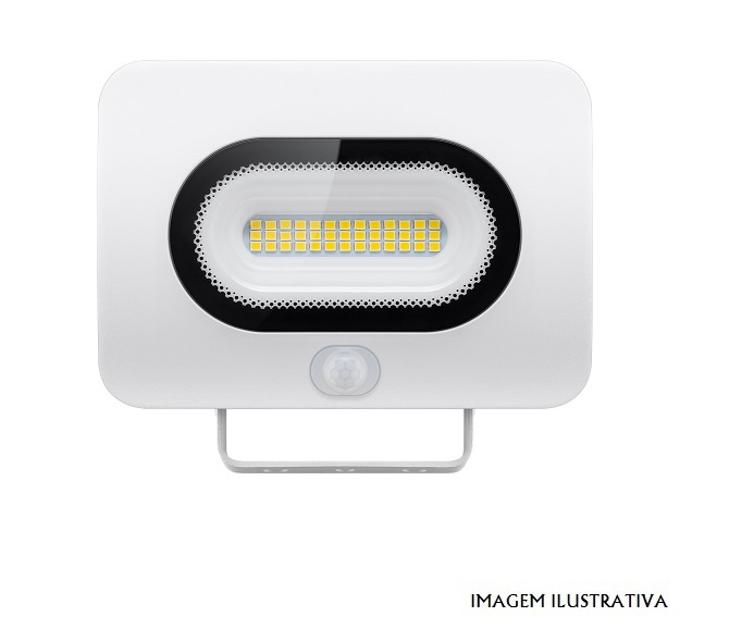38707 Projector Led 20w 1600lm 4000k IP64 slim com sensor movimento