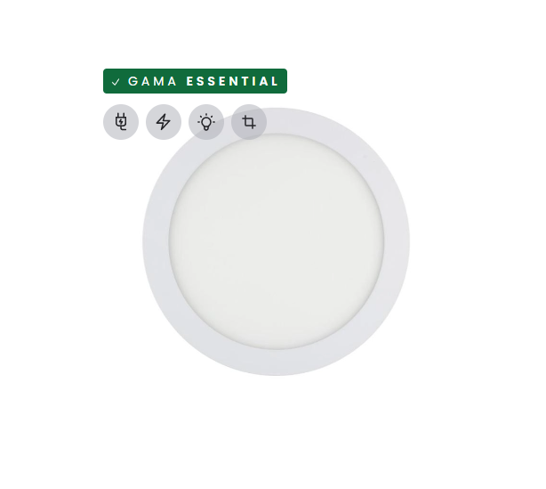 3991148 Painel Led redondo 20W branco frio - 6000-6500K 1530lm corte 220mm - Image 2