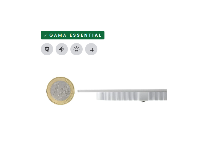 3991148 Painel Led redondo 20W branco frio - 6000-6500K 1530lm corte 220mm - Image 4