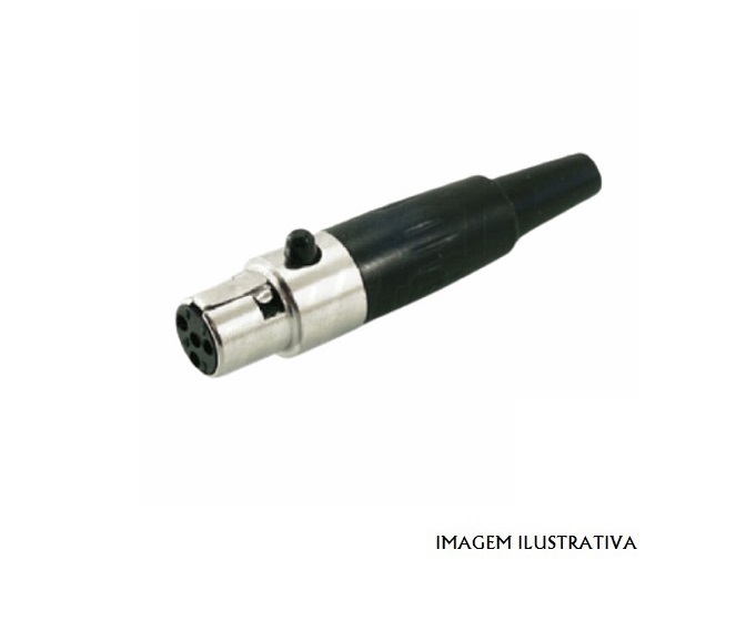 40-224 FICHA XLR MINI 4P FÊMEA C/ BLOQUEIO