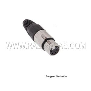 40-75 FICHA XLR FEMEA EXTENSAO 5 PINOS