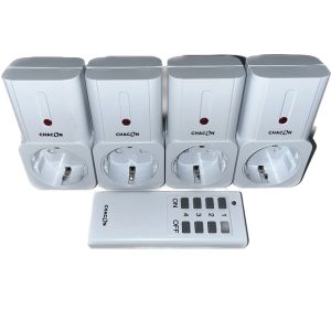 54658REC Pack de 4 Tomadas 2560w e Comando 4 Canais