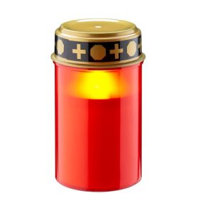 60335 Frasco Efeito vela / chama - vermelho