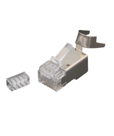 61130 FIicha RJ45 cat.8 STP-Shielded para cabo 5.0~8.5mm - sem ferramenta