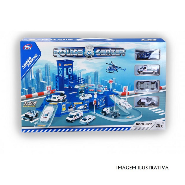 8237 Garagem de policia com 4 carros