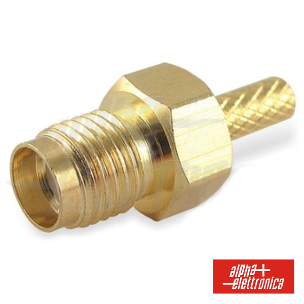 SMA9 FICHA REVERSE SMA FEMEA, CRAVAR, GOLD , RG174