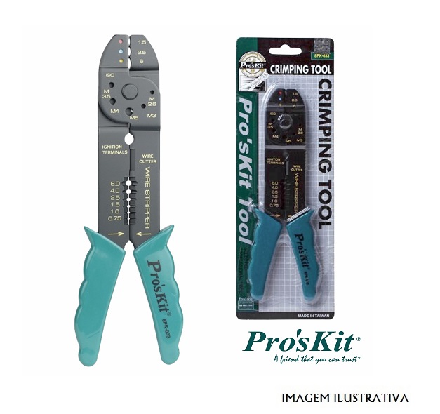 8PK-033 Alicate De Cravar Terminais PROSKIT