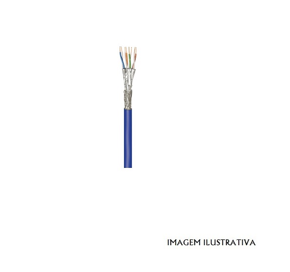 91893 Rolo 100m Cabo de rede Cat.7A+ S/FTP (PiMF) azul cu awg 22/1 LSZH