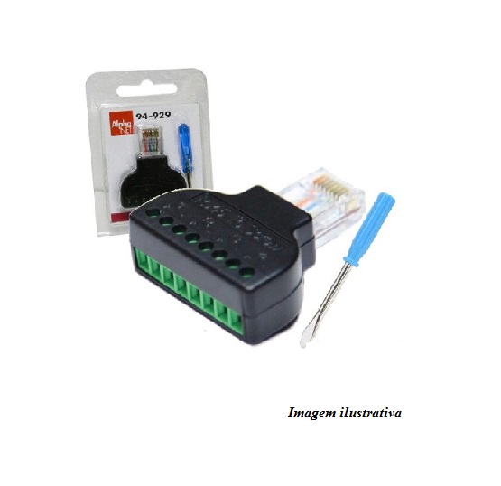 94929 Ficha Telefone RJ45 Modular Com Parafuso