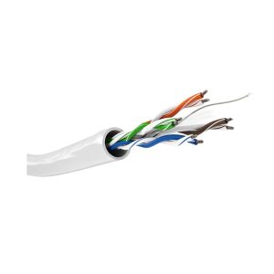 94965 Rolo 100m cabo CAT6 U/UTP unifilar CCA AWG23/1 - branco - Goobay