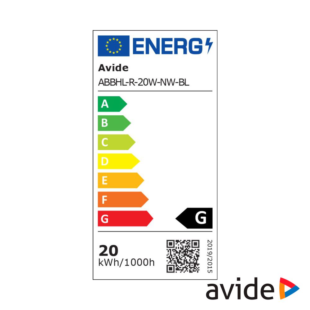 ABBHL-R-20W-NW-BL Painel leds redondo 20W 220mm 4000K 1600LM IP65 AVIDE - Image 2