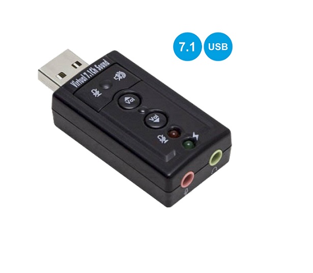 ADPUSBSOUND7.1A Adaptador placa de som USB 7.1 c/ 2 fichas jack