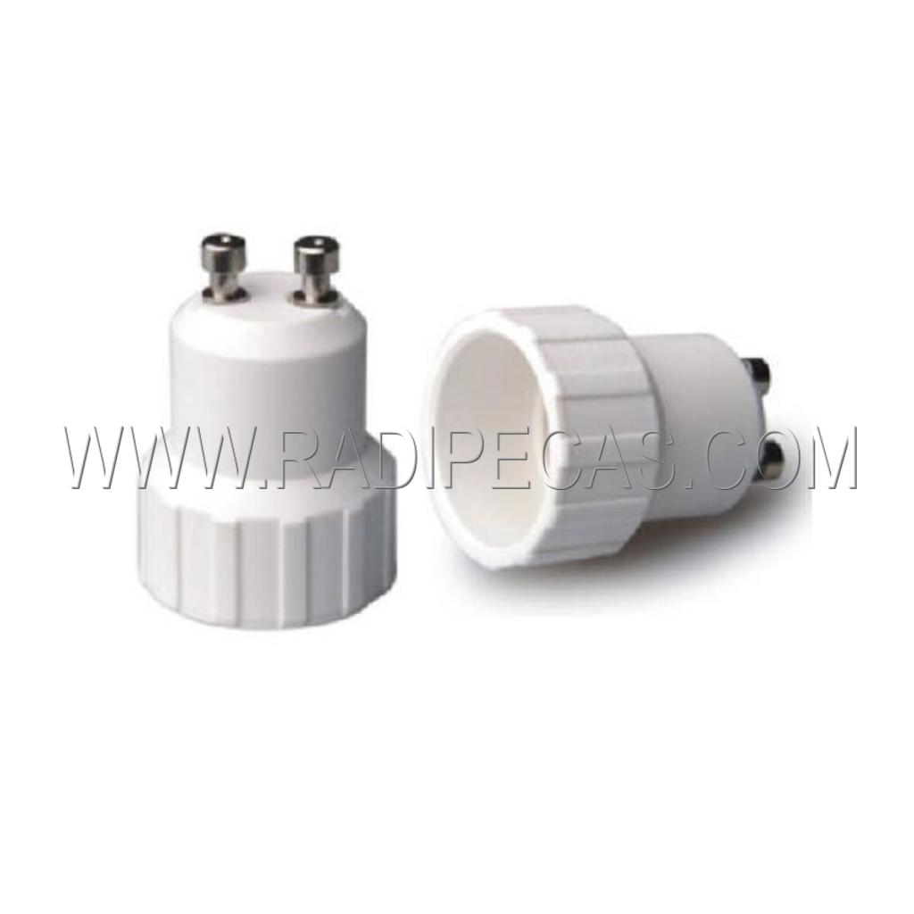 AE14FGU10M Adaptador E14 femea para GU10 macho