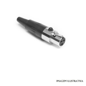 AG3F Ficha XLR mini fêmea 3 pinos