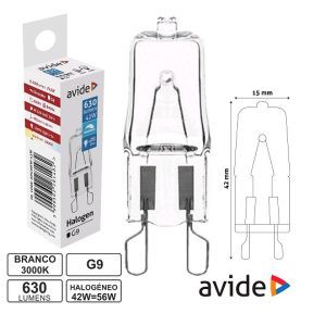 AHG9WW-42W LAMPADA G9 HALOGENEO 42W=56W