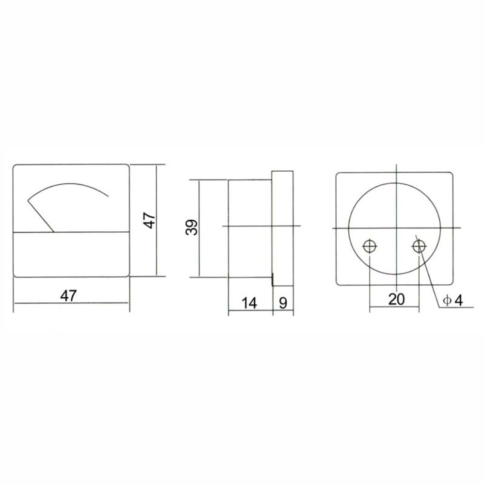 AIM4715A(P) AMPERÍMETRO ANALÓGICO DE PAINEL 15A DC - Image 2