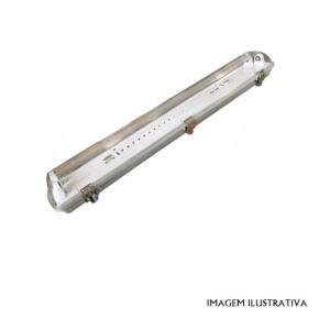 ARMT8E2X150 Armadura Estanque 1.5m p/ 2 Lâmpadas LED Tubular T8
