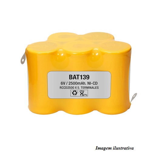 BAT139 Pack de baterías 6v/2500mAh Ni-Cd
