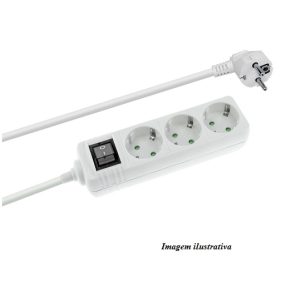 BS3S/3 EXTENSAO ELECTRICA 3 TOMADAS C/ INTERRUPTOR 3m