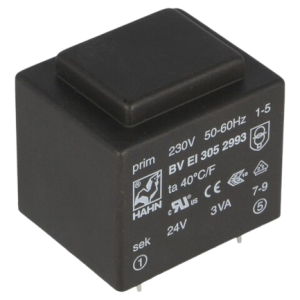 BVEI3052993 Transformador inundado 3VA 230VAC 24V 125mA PCB