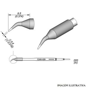 C245029 Ponta Curva 0.4mm Jbc