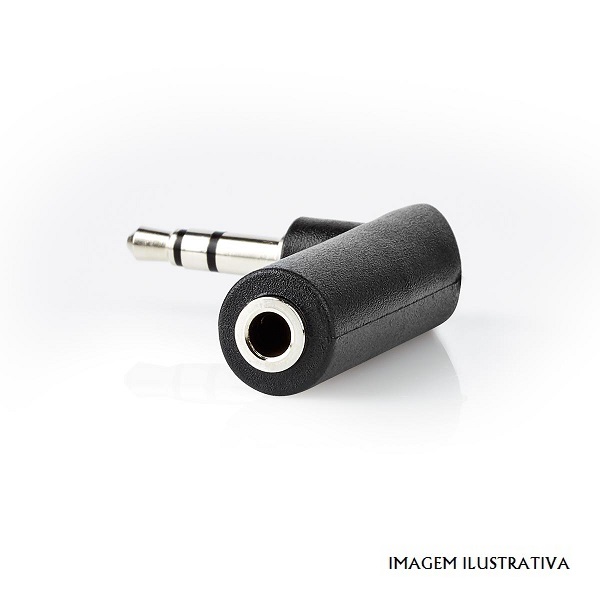 CABW22980AT Ficha Adaptadora Jack 3.5mm Fêmea / Jack 3.5mm Fêmea 90º