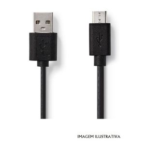 CCGP60500BK30 Cabo USB-A 2.0 Macho / Micro USB Macho 3m