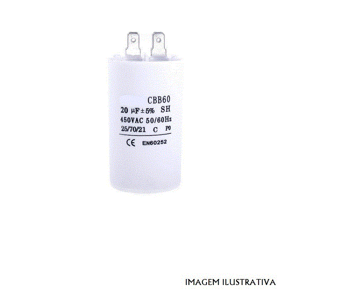 CEA20MF450V CONDENSADOR ARRANQUE 20uF 450V AC (40x70mm)
