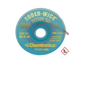 SW80-2-10 Trança para dessoldar sem halogeneto, colofónia, 3Mts. x 1,5mm