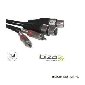 CM1.5RXF-2 CABO 2-XLR 3P FÊMEA / 2-RCA MACHO 1.5M IBIZA