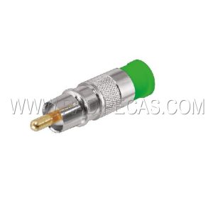 CON232 FICHA RCA MACHO - VERDE - COMPRESSAO