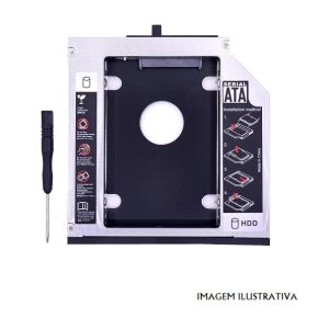 CONHDDSSD9A CONVERSOR SLIM SATA 5.25 P/ 2.5 SATA NB 9.5MM CADDY