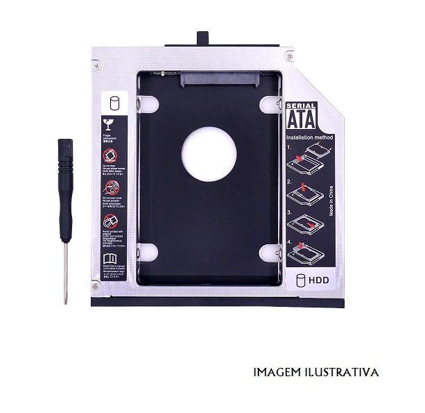 CONHDDSSD9A CONVERSOR SLIM SATA 5.25 P/ 2.5 SATA NB 9.5MM CADDY