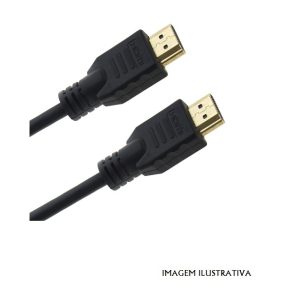 CR85062 Cabo HDMI c/ ethernet 1 Mt. 2.0 Ultra HD Fichas Douradas