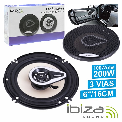 CSP6002B Colunas auto c/ 3 vias max.200w 6p.