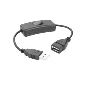 CUSBSWITCH02A CABO USB-A 2.0 MACHO / USB-A FÊMEA C/ INTERRUPTOR 28CM