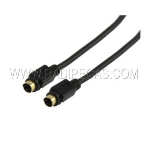 CABLE524 CABO SVHS/SVHS MACHO/MACHO DOURADO 1.5m
