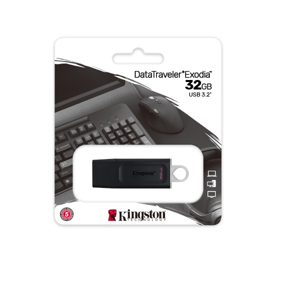 DTX32GB FLASH MEMORY 32GB USB3.2GEN1 KINGSTON DATATRAVELER EXODIA