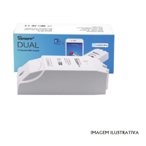 DUALR2 Interruptor Duplo s/ Fios RF e Wi-Fi p/ Domótica - Sonoff